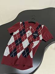 Miumiu Wool Polo Shirt Burgundy  - 4
