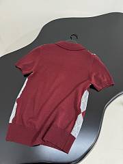 Miumiu Wool Polo Shirt Burgundy  - 3