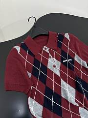 Miumiu Wool Polo Shirt Burgundy  - 2