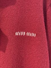 Miumiu Cashmere Polo Sweater Amaranth Red - 3