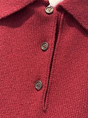 Miumiu Cashmere Polo Sweater Amaranth Red - 2