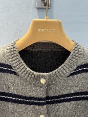 Miumiu Shetland Knit Cardigan Grey/Blue - 4