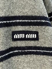 Miumiu Shetland Knit Cardigan Grey/Blue - 2
