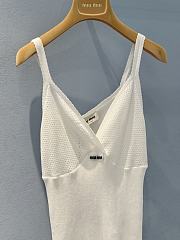 Miumiu Cotton Knit Top White  - 5