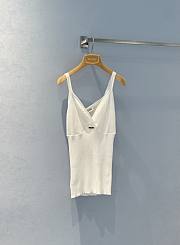 Miumiu Cotton Knit Top White  - 1