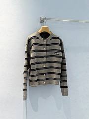 Miumiu Shetland Knit Cardigan Grey/Blue - 1