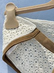 Miumiu Cotton And Suede Bandana Top Natural  - 2