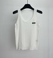 Miumiu Cashmere And Silk Tank Top White  - 5