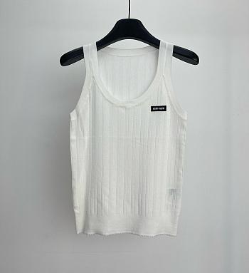 Miumiu Cashmere And Silk Tank Top White 