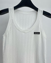 Miumiu Cashmere And Silk Tank Top White  - 3