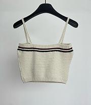Miumiu Cotton Knit Top Natural  - 6