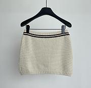 Miumiu Cotton Knit Miniskirt Natural  - 6