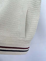 Miumiu Cotton Knit Zipper Cardigan Natural  - 2