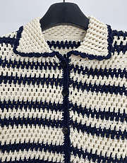 Miumiu Cotton Cardigan Natural/Blue - 3