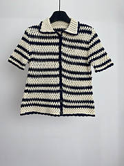 Miumiu Cotton Cardigan Natural/Blue - 6