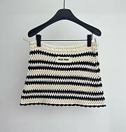 Miumiu Cotton Miniskirt Natural/Blue - 5