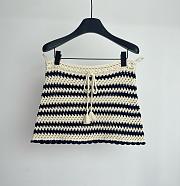 Miumiu Cotton Miniskirt Natural/Blue - 4