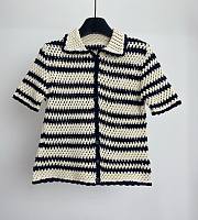 Miumiu Cotton Cardigan Natural/Blue - 1