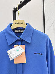 Miumiu Cotton Pique Shirt Periwinkle Blue - 2