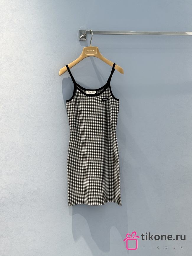 Miumiu Viscose Dress Black/White  - 1