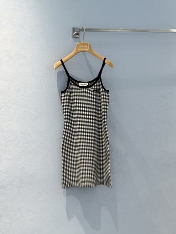 Miumiu Viscose Dress Black/White 