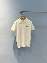 Miumiu Cashmere And Silk Polo Sweater White  - 5