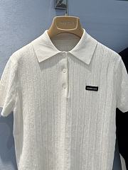 Miumiu Cashmere And Silk Polo Sweater White  - 2