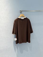 Miumiu Reversible T-shirt In Cotton Brown - 6