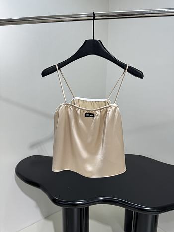 Miumiu Satin Top Desert Beige