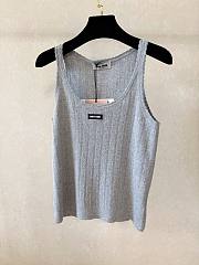 Miumiu Cotton Tank Top Grey  - 1