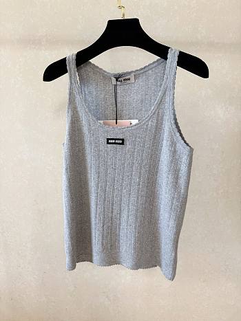 Miumiu Cotton Tank Top Grey 