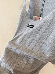 Miumiu Cotton Tank Top Grey  - 6