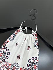 Miumiu Printed Poplin Halter Top White/Blue - 5