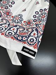 Miumiu Printed Poplin Halter Top White/Blue - 4