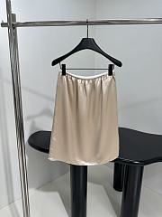 Miumiu Satin Skirt Desert Beige - 5