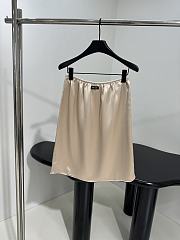 Miumiu Satin Skirt Desert Beige - 4