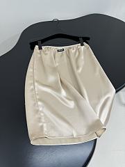 Miumiu Satin Skirt Desert Beige - 2