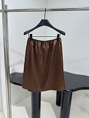 Miumiu Satin Skirt Brown - 1