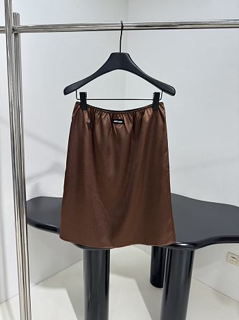 Miumiu Satin Skirt Brown