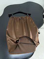 Miumiu Satin Skirt Brown - 5