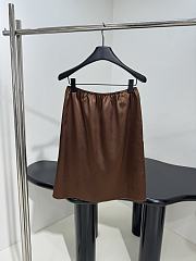 Miumiu Satin Skirt Brown - 2