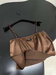 Miumiu Satin Top Brown - 5