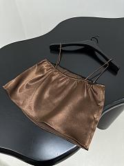 Miumiu Satin Top Brown - 4