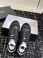 Chanel Sneakers Glittered Tweed Suede & Patent Calfskin Black - 3