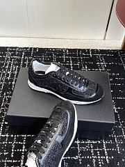 Chanel Sneakers Glittered Tweed Suede & Patent Calfskin Black - 2