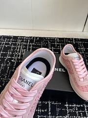 Chanel Sneakers Glittered Tweed Suede & Patent Calfskin Pink - 2