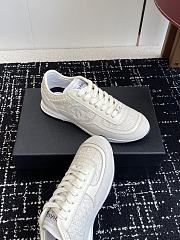 Chanel Sneakers Glittered Tweed Suede & Patent Calfskin White - 4
