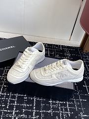 Chanel Sneakers Glittered Tweed Suede & Patent Calfskin White - 3