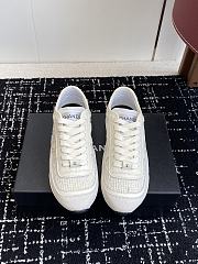 Chanel Sneakers Glittered Tweed Suede & Patent Calfskin White - 2