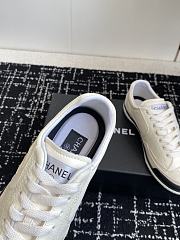 Chanel Sneakers Taurillon Suede & Patent Calfskin White - 5
